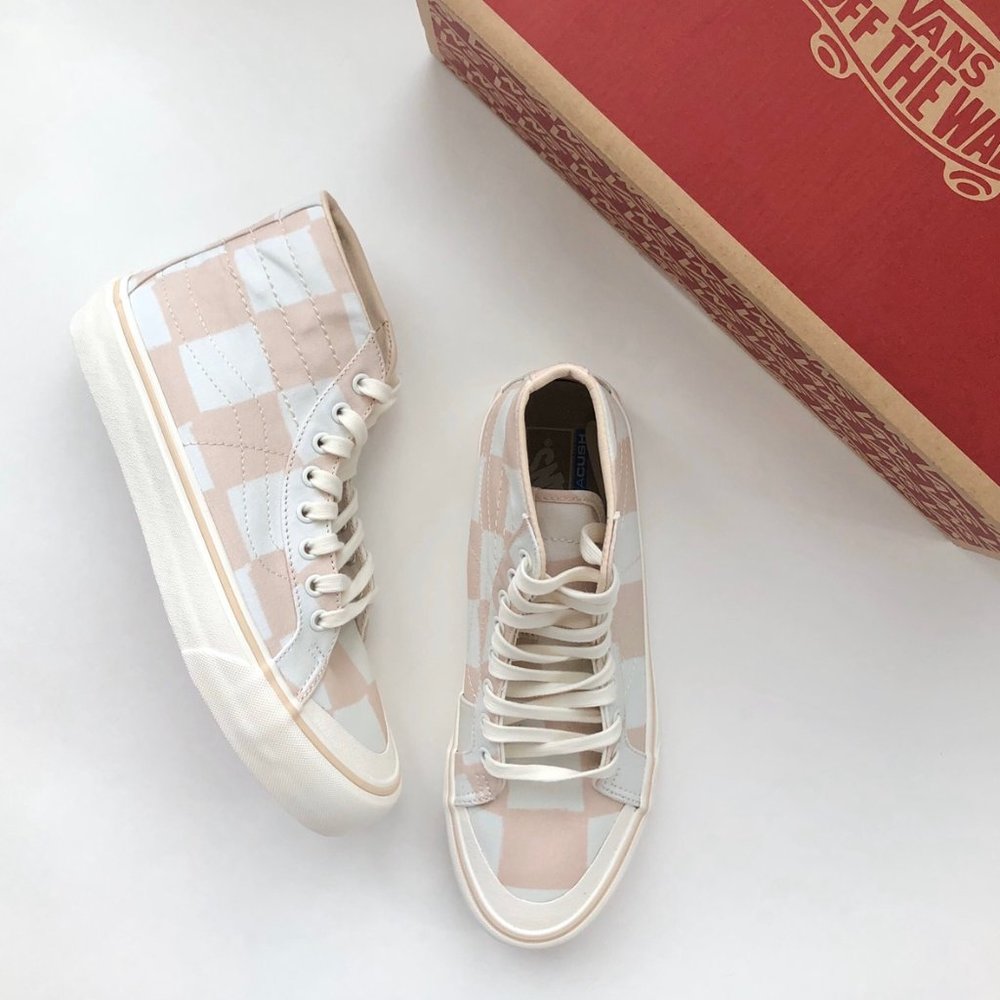VANS SKATE SK8 HI 138 Decon SF Shoes Big Checkers - Picture 8 of 8